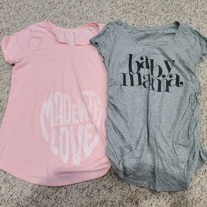 Lot of 2 maternity shirts
